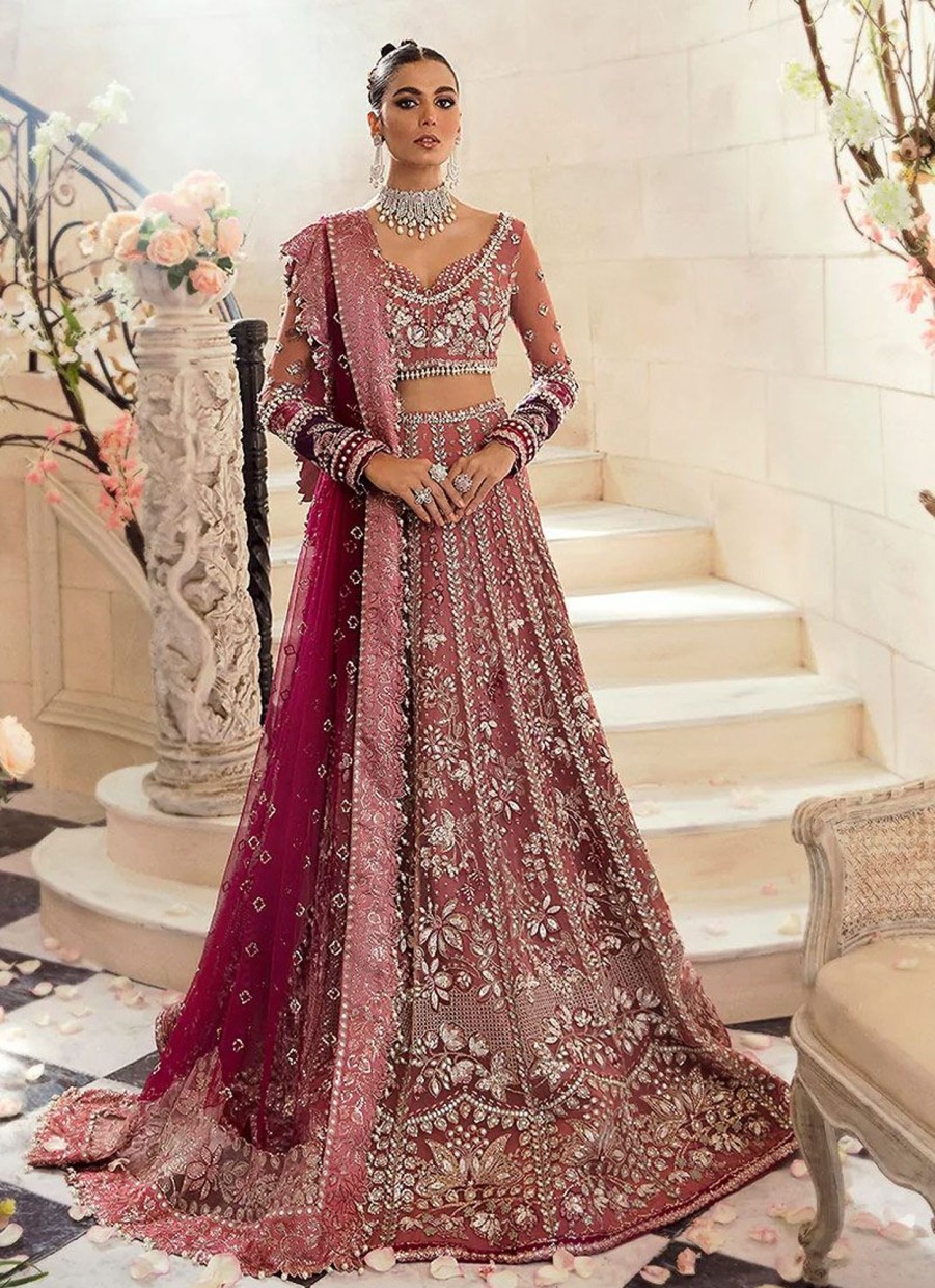 Salwar Kameez Republic | Claire De Lune Un Pense Embroidered Pakistani Gown