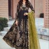 Salwar Kameez Maria.B | Black Embroidered Pakistani Anarkali Suit