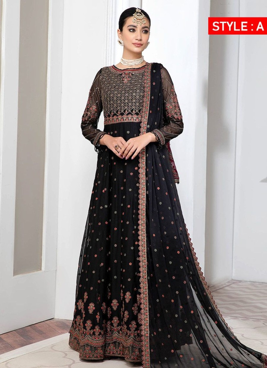 Salwar Kameez Zarif | Smokish Embroidered Pakistani Anarkali