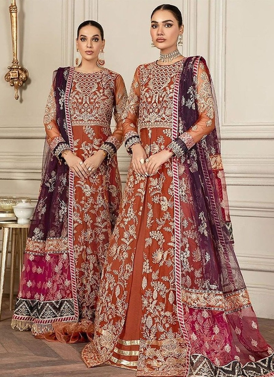 Lehengas Zarif | Amber Embroidered Pakistani Lehenga/ Anarkali