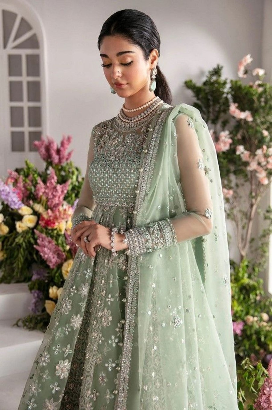 Salwar Kameez Zaha | Leilyn Embroidered Pakistani Anarkali Suit