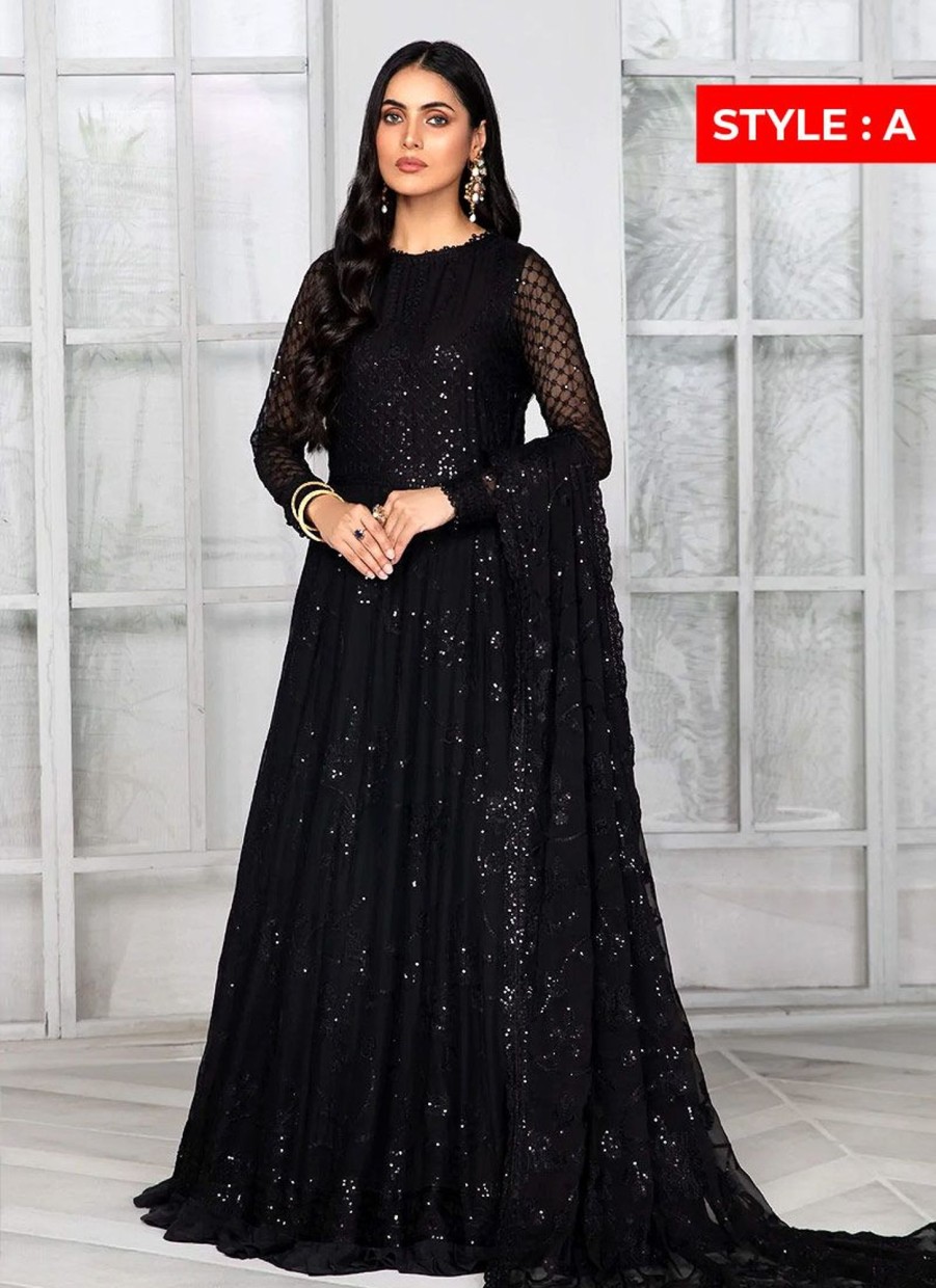 Salwar Kameez Zarif | Omrose Embroidered Pakistani Saree/ Anarkali