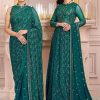 Sarees Zarif | Tropical Embroidered Pakistani Anarkali/ Saree