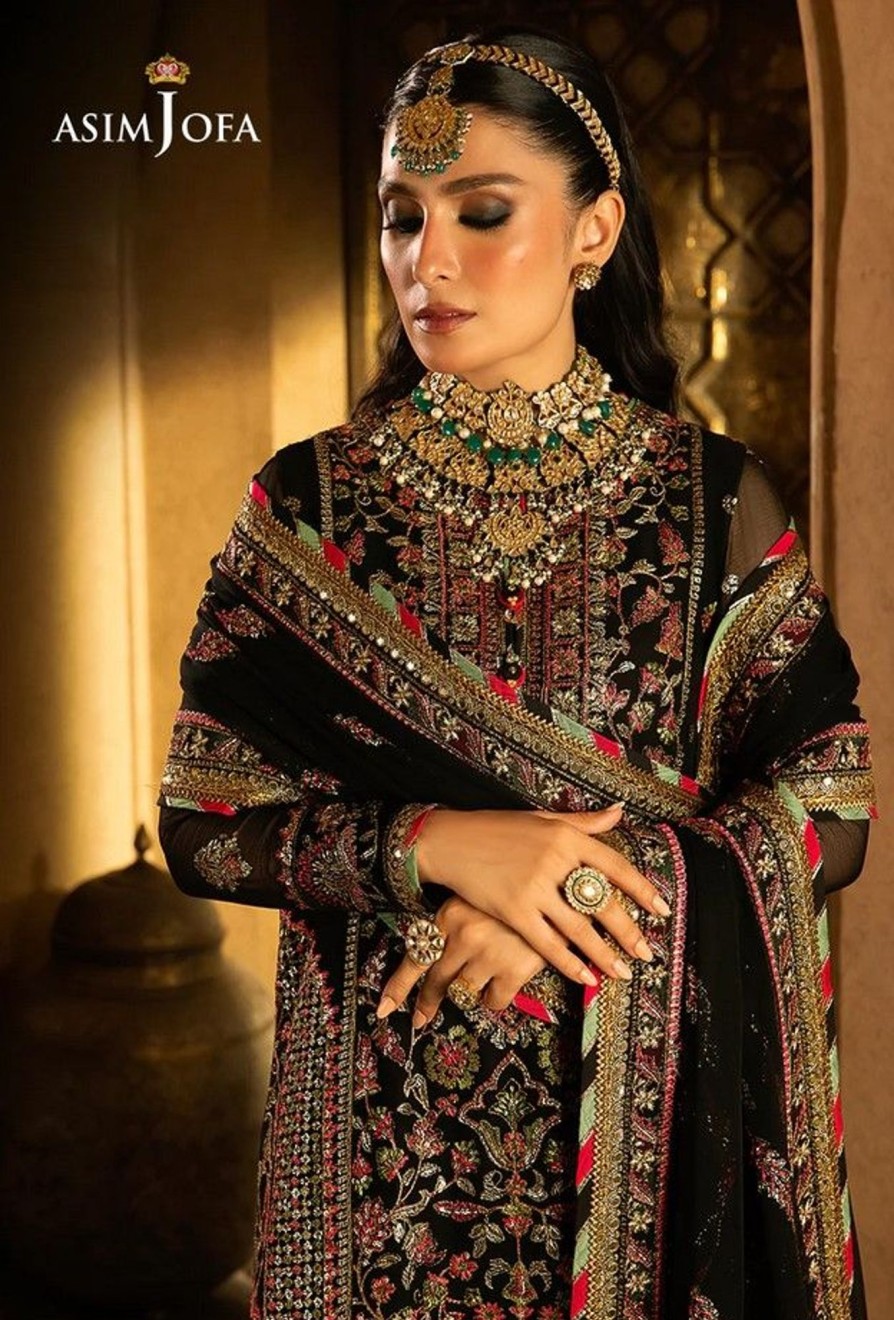 Salwar Kameez Asim Jofa | Velvet Festive Embroidered Pakistani Salwar Kameez