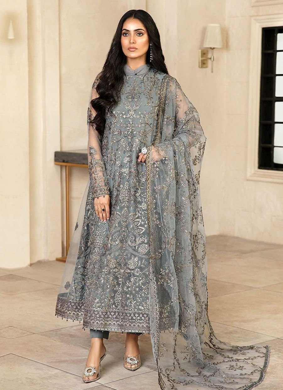 Salwar Kameez Zarif | Hazel Embroidered Pakistani Salwar Kameez