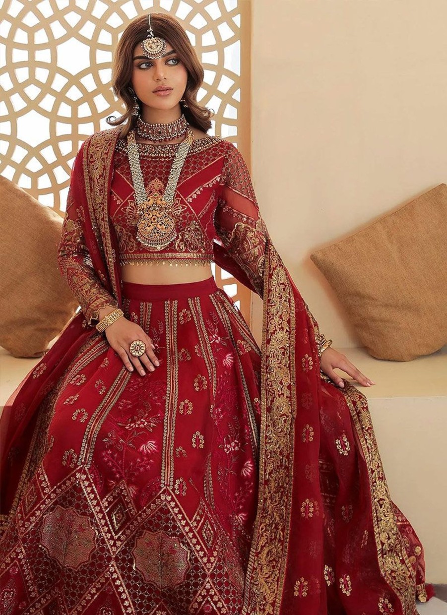 Lehengas Dastoor | Mehar Bano Embroidered Pakistani Lehenga