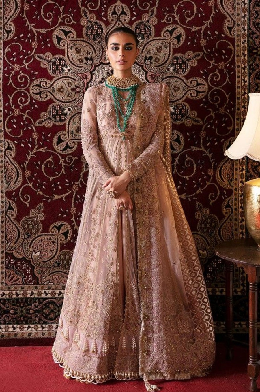 Salwar Kameez Afrozeh | Rubab Embroidered Pakistani Anarkali Suit