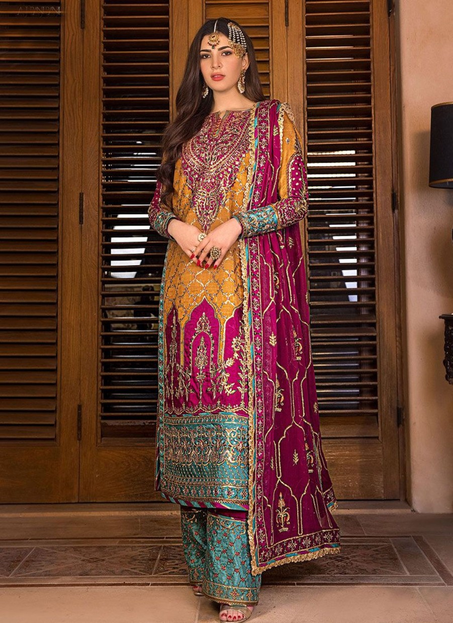 Salwar Kameez Asim Jofa | Baad-E-Naubahar Embroidered Pakistani Palazzo Suit