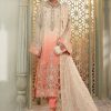 Salwar Kameez Maria.B | Cream And Coral Pink Embroidered Pakistani Salwar Kameez