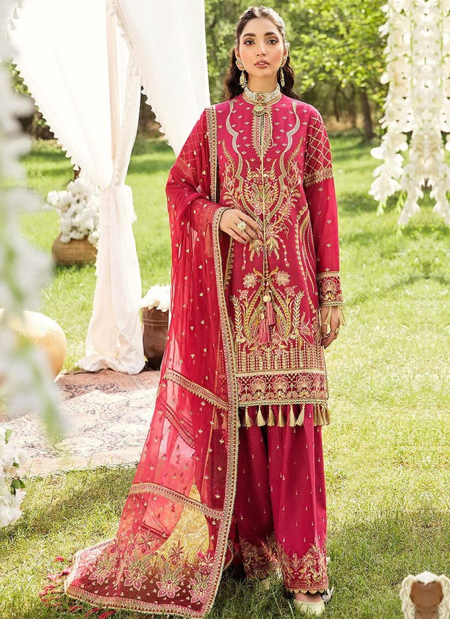 Salwar Kameez Afrozeh | Mehrnaz Embroidered Pakistani Palazzo Suit