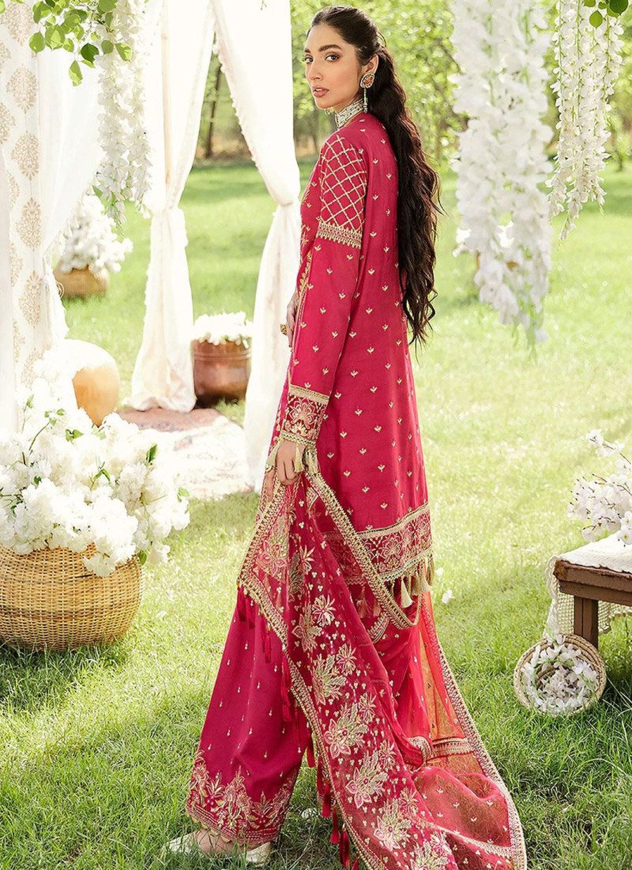 Salwar Kameez Afrozeh | Mehrnaz Embroidered Pakistani Palazzo Suit