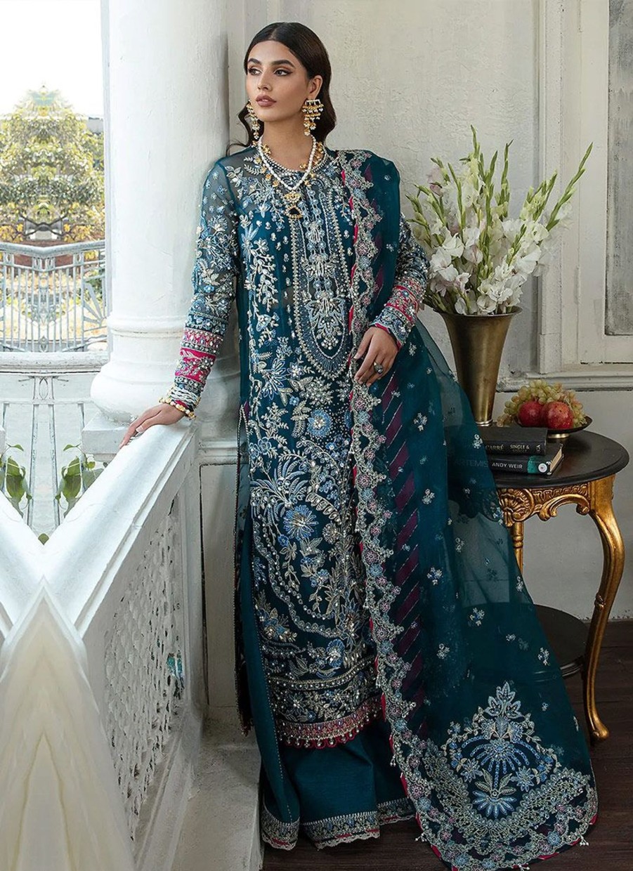 Salwar Kameez Soraya | Diana Embroidered Pakistani Palazzo Suit