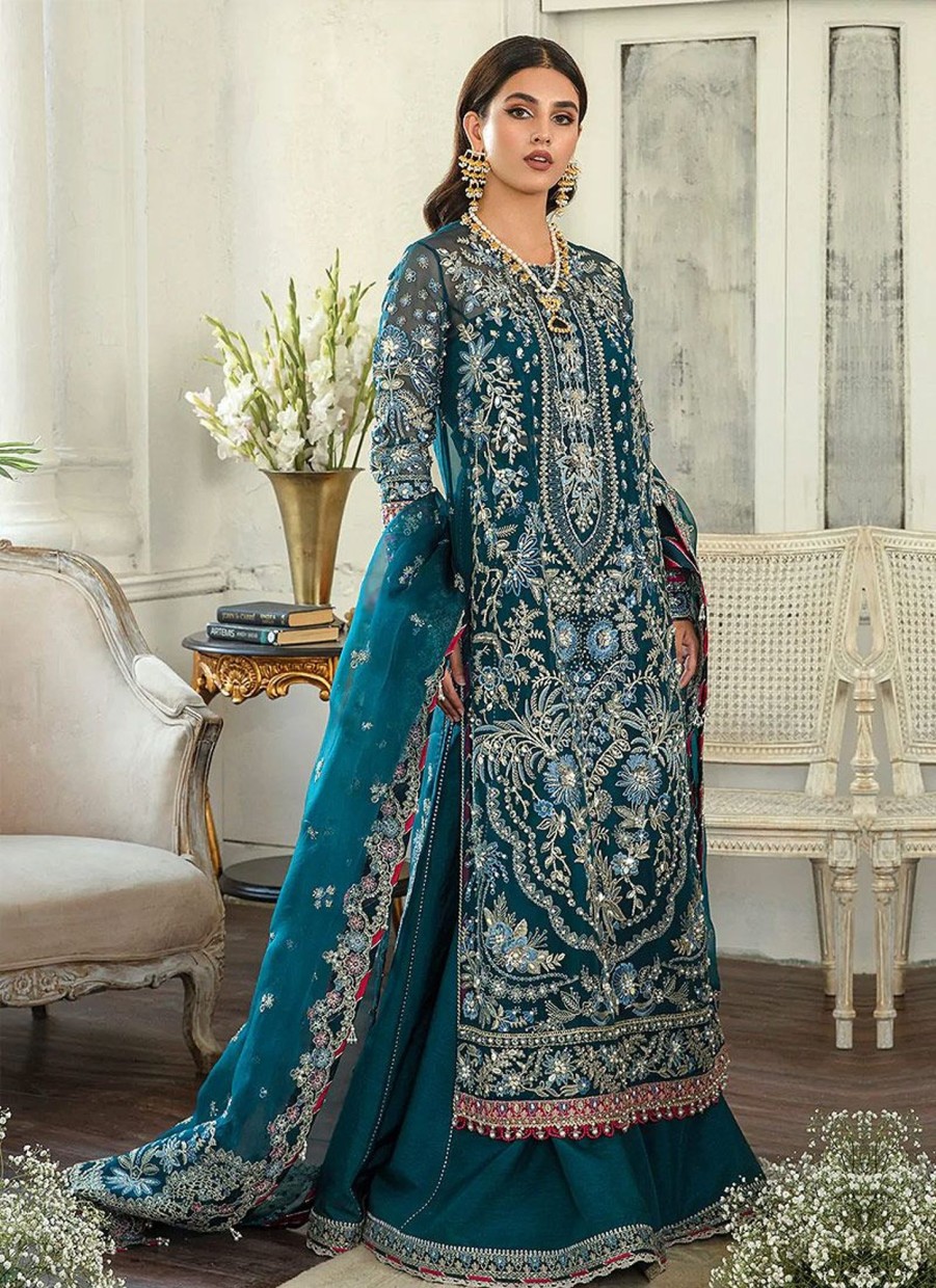 Salwar Kameez Soraya | Diana Embroidered Pakistani Palazzo Suit