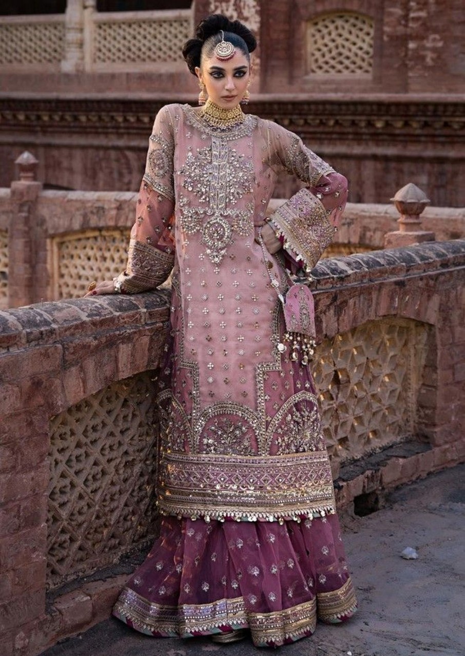 Salwar Kameez Mohsin Naveed Ranjha | Aarzoo Embroidered Pakistani Palazzo Suit