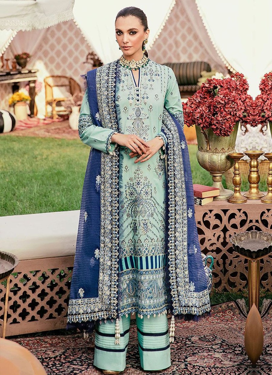 Salwar Kameez Afrozeh | Heriz Embroidered Pakistani Palazzo Suit