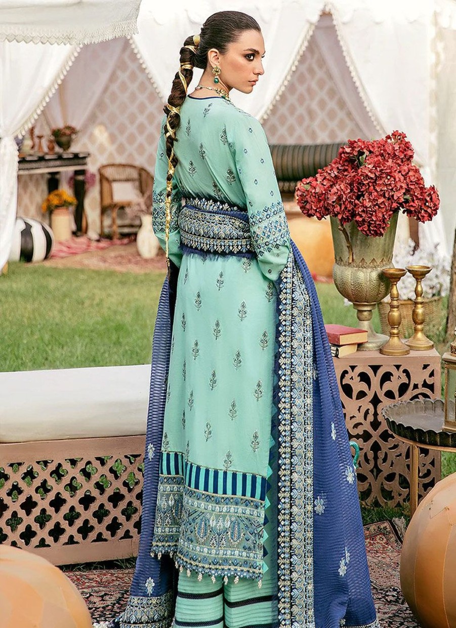 Salwar Kameez Afrozeh | Heriz Embroidered Pakistani Palazzo Suit