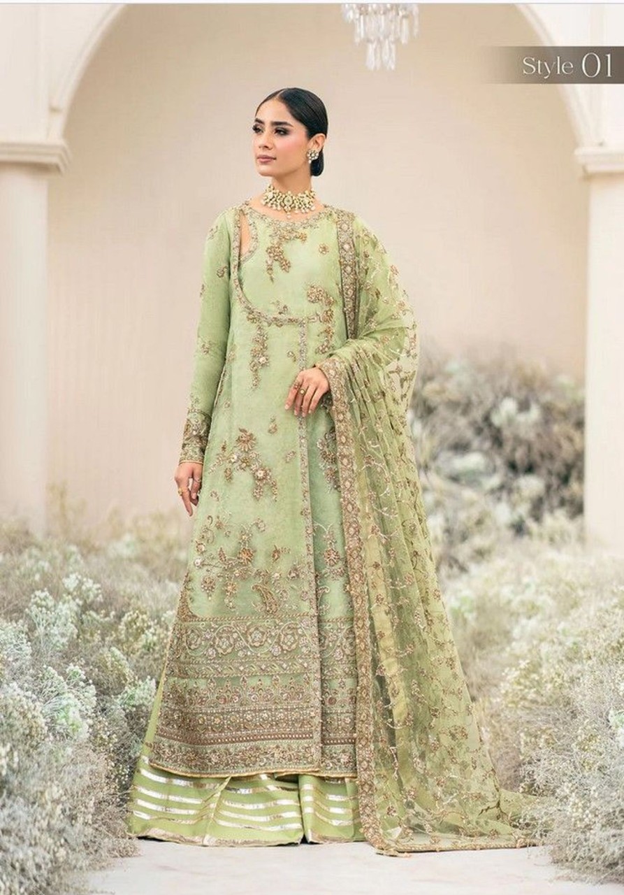 Lehengas Aik | Wedding Festive Embroidered Pakistani Palazzo Suit/ Lehenga