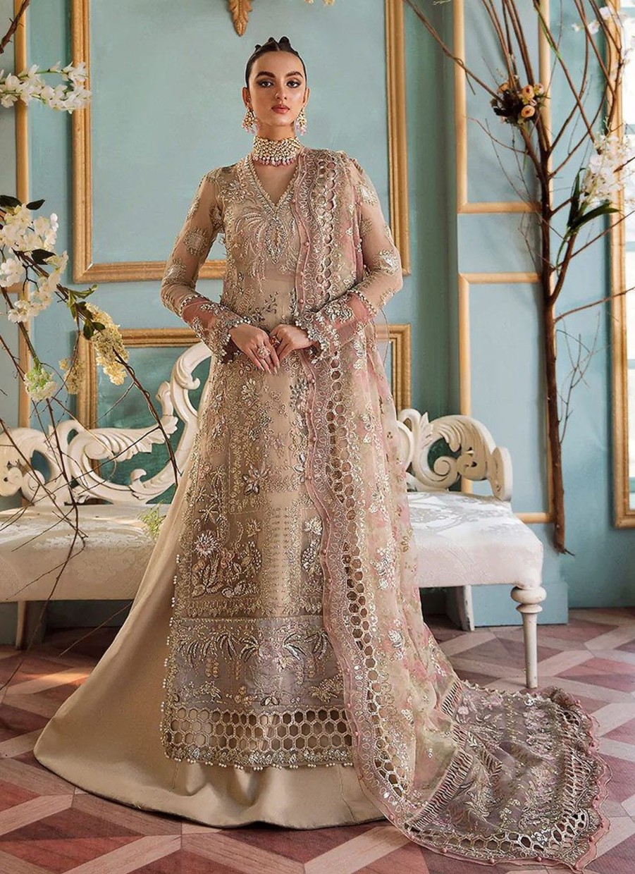 Salwar Kameez Republic | Claire De Lune Un Lys Embroidered Pakistani Gown