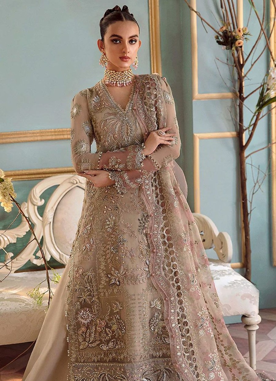 Salwar Kameez Republic | Claire De Lune Un Lys Embroidered Pakistani Gown