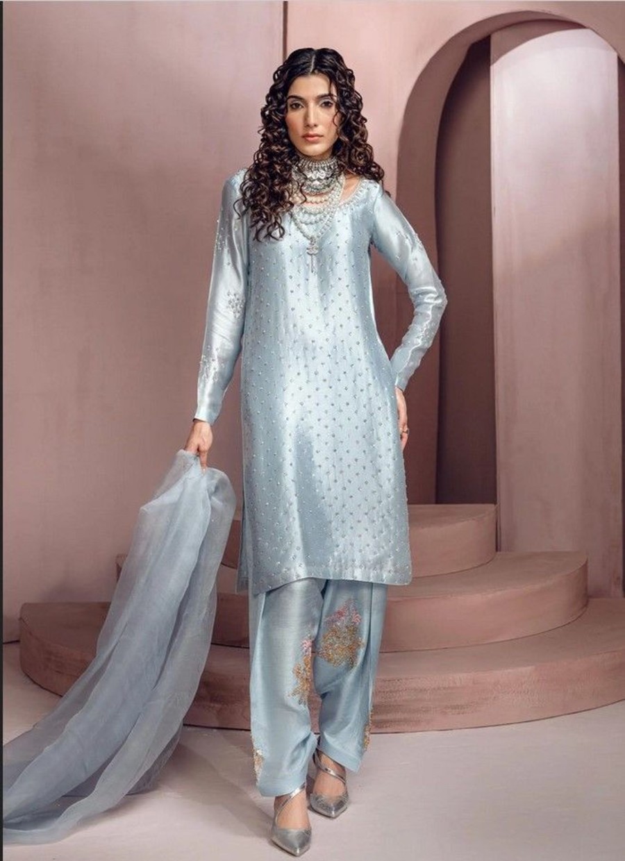 Salwar Kameez Mahum Asad | Fairy Dust Embroidered Pakistani Salwar Kameez