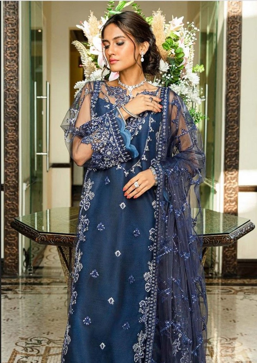 Salwar Kameez Aik | Glossier Embroidered Pakistani Palazzo Suit