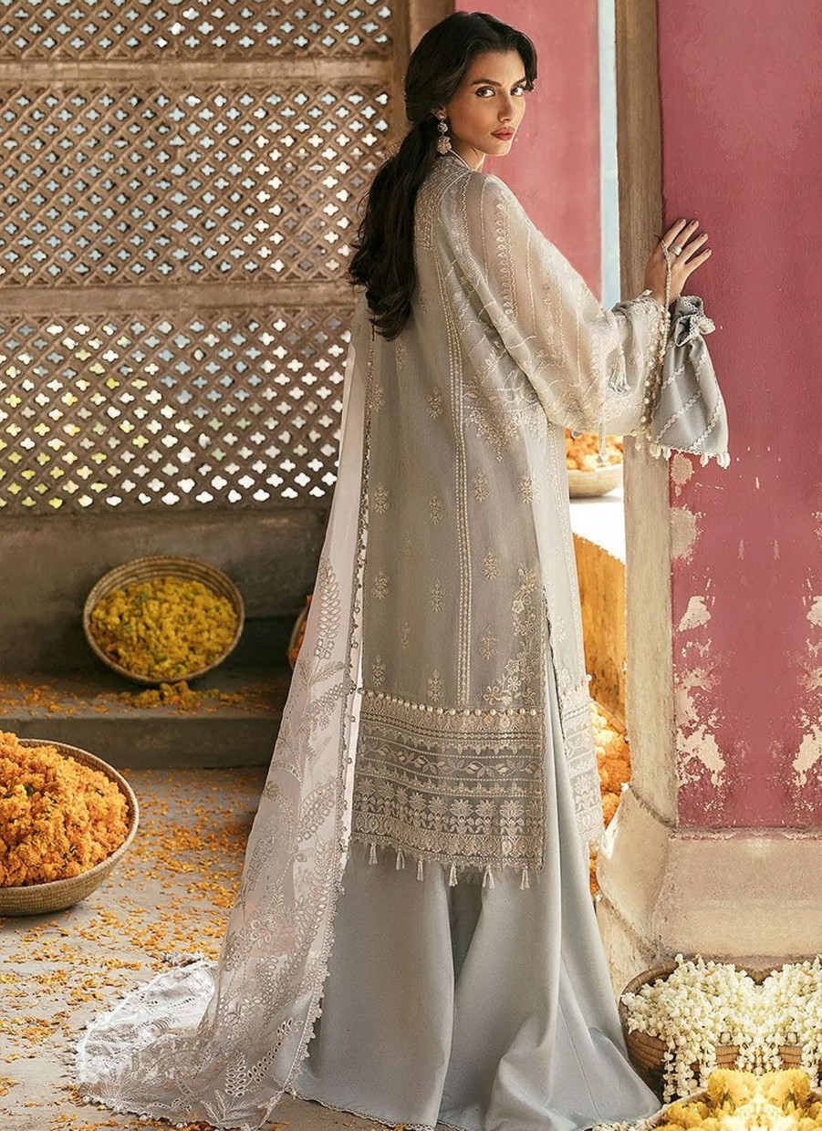 Salwar Kameez Afrozeh | Zohra Embroidered Pakistani Palazzo Suit