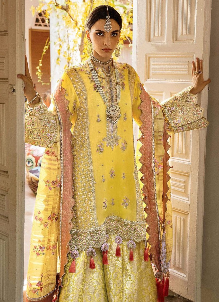 Salwar Kameez Anaya | Alara Embroidered Pakistani Palazzo Suit