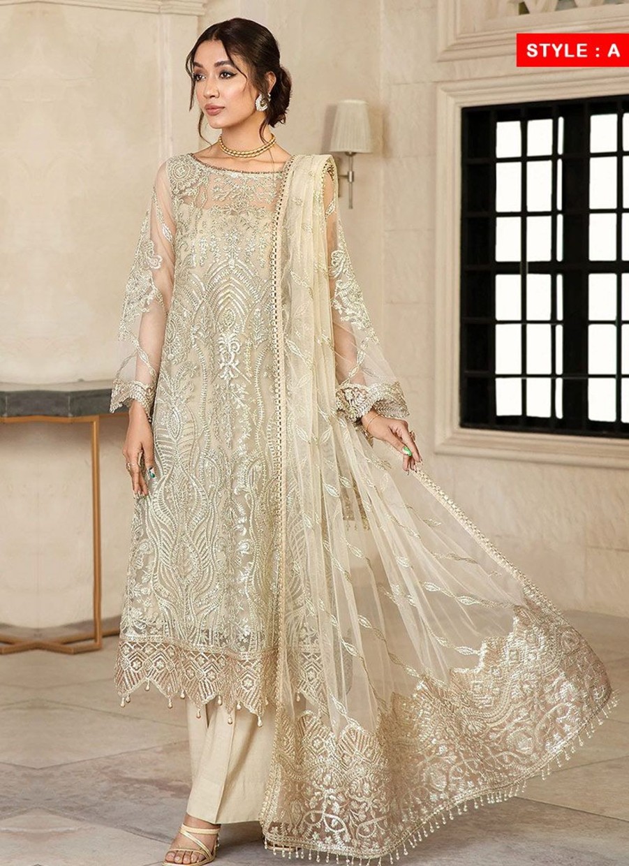 Salwar Kameez Zarif | Daisy Embroidered Pakistani Salwar Kameez/ Palazzo Suit