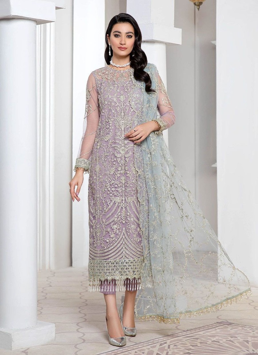 Salwar Kameez Zarif | Lilac Embroidered Pakistani Salwar Kameez