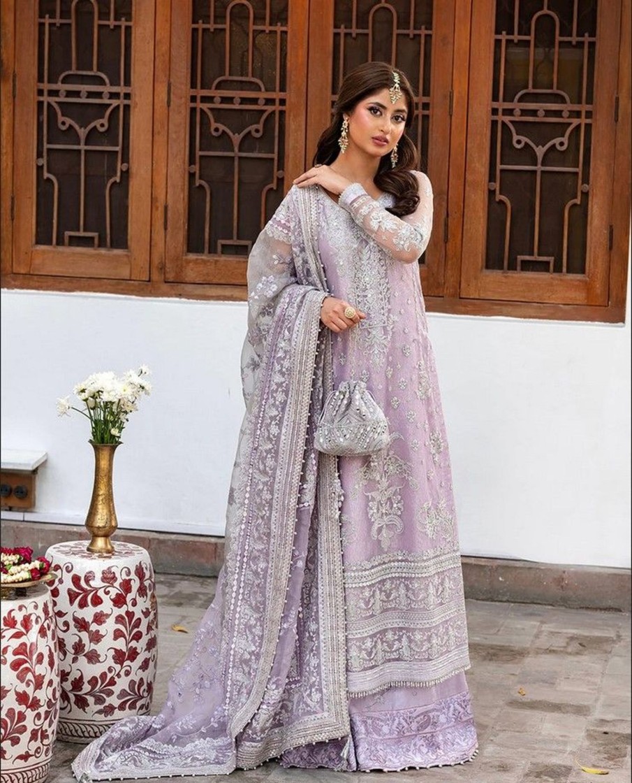 Salwar Kameez Faiza Saqlain | Liyan Embroidered Pakistani Anarkali Suit