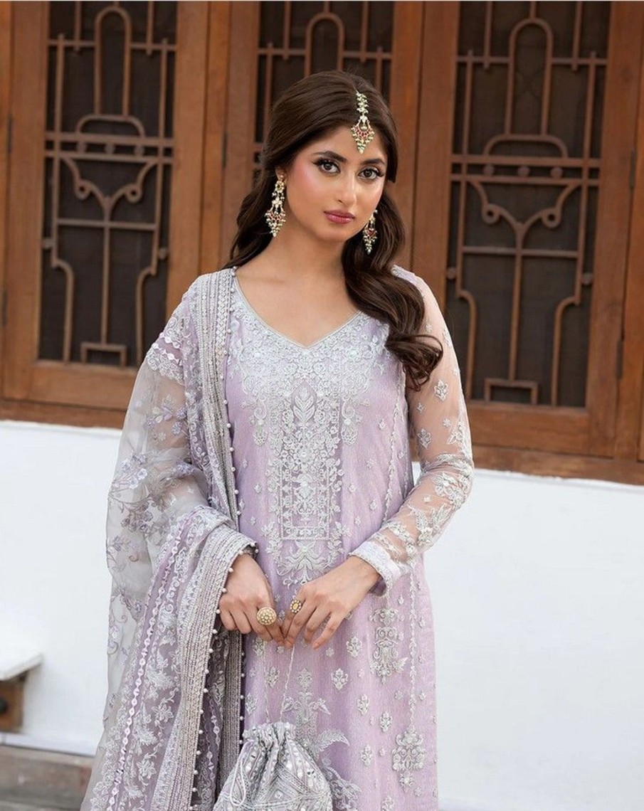 Salwar Kameez Faiza Saqlain | Liyan Embroidered Pakistani Anarkali Suit