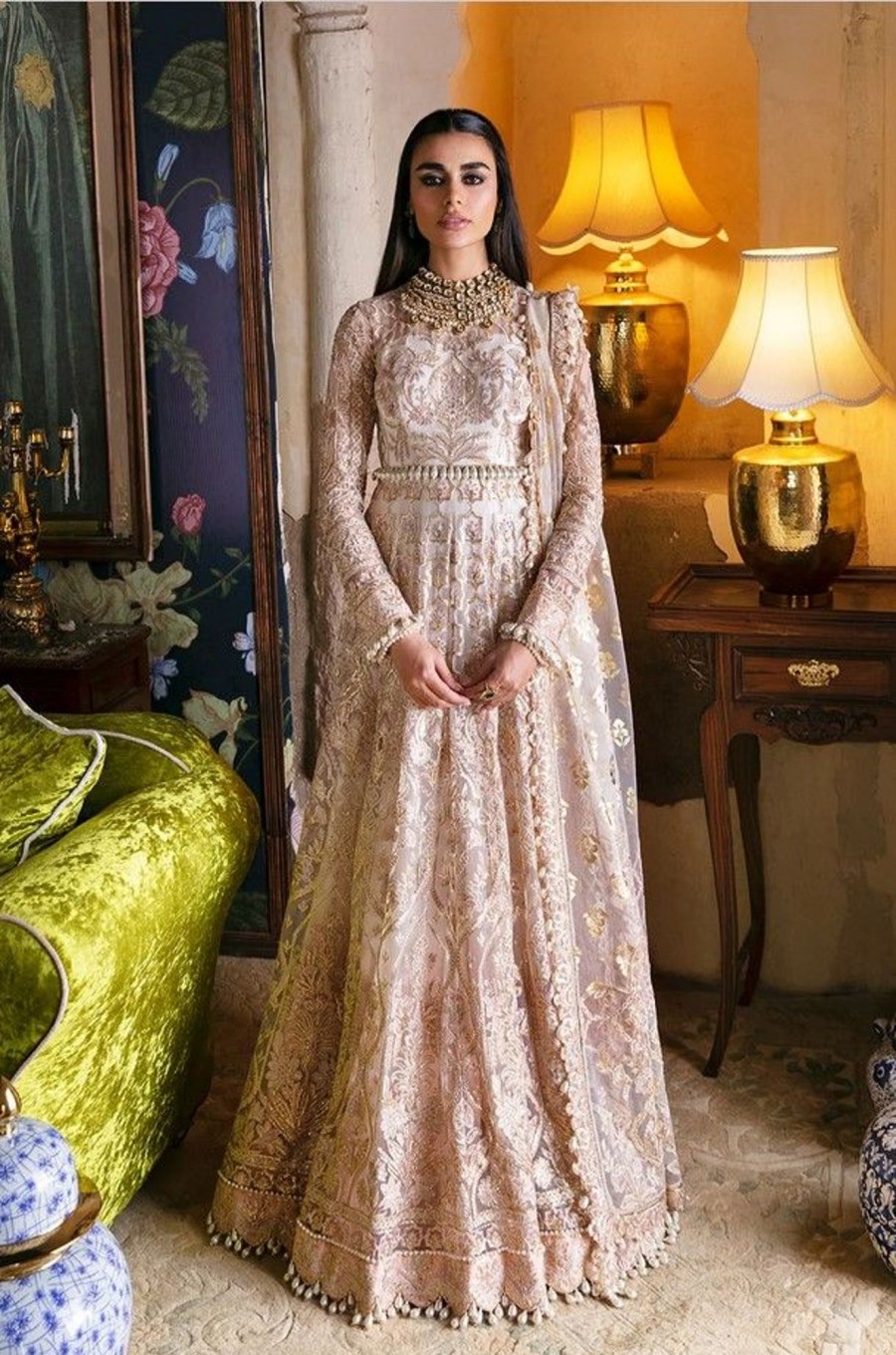 Lehengas Afrozeh | Sheemah Embroidered Pakistani Lehenga