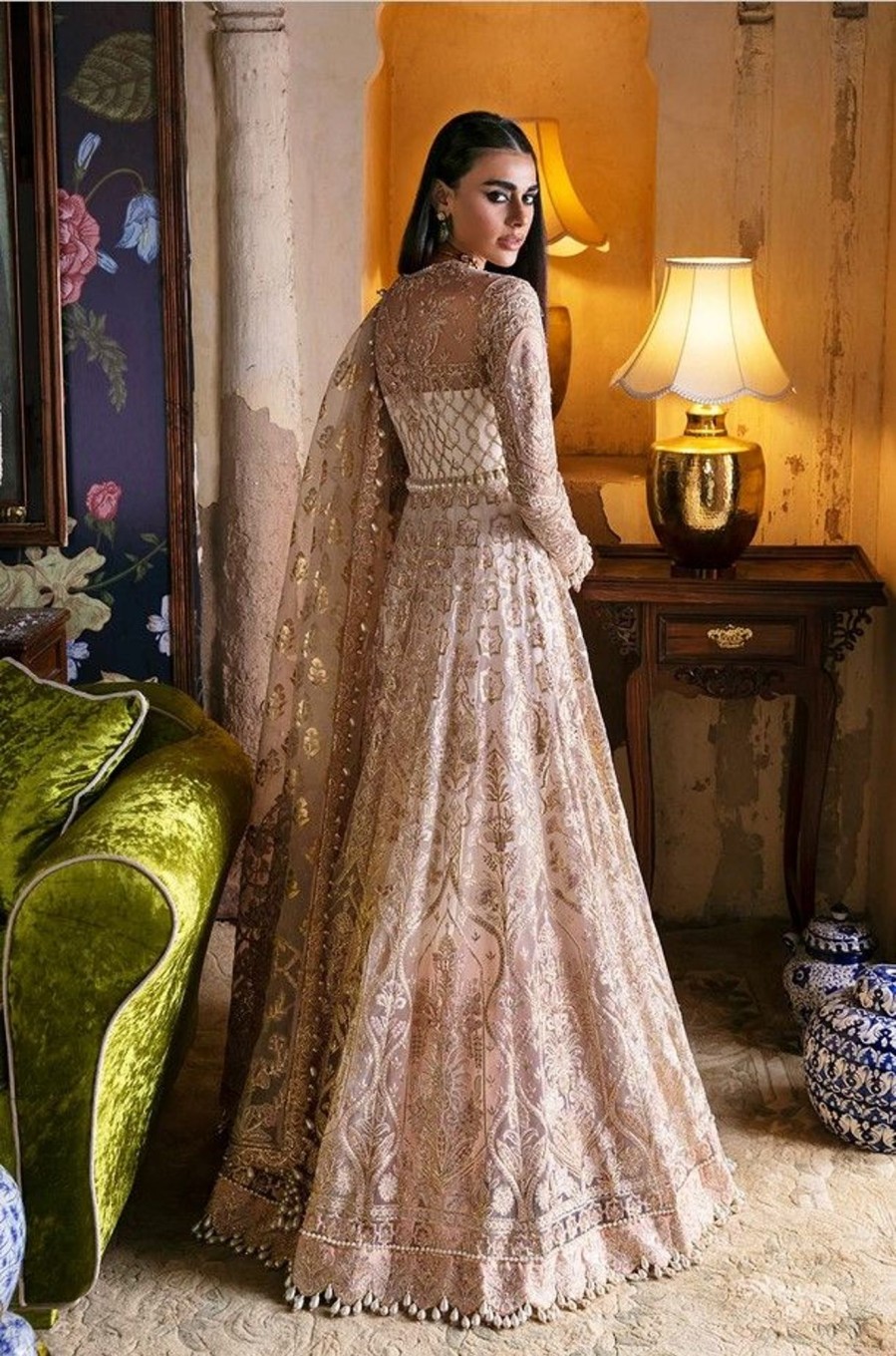 Lehengas Afrozeh | Sheemah Embroidered Pakistani Lehenga