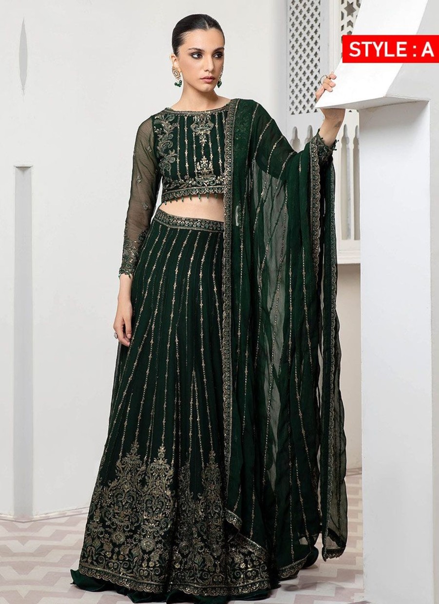 Sarees Zarif | Freesia Embroidered Pakistani Lehenga/ Saree