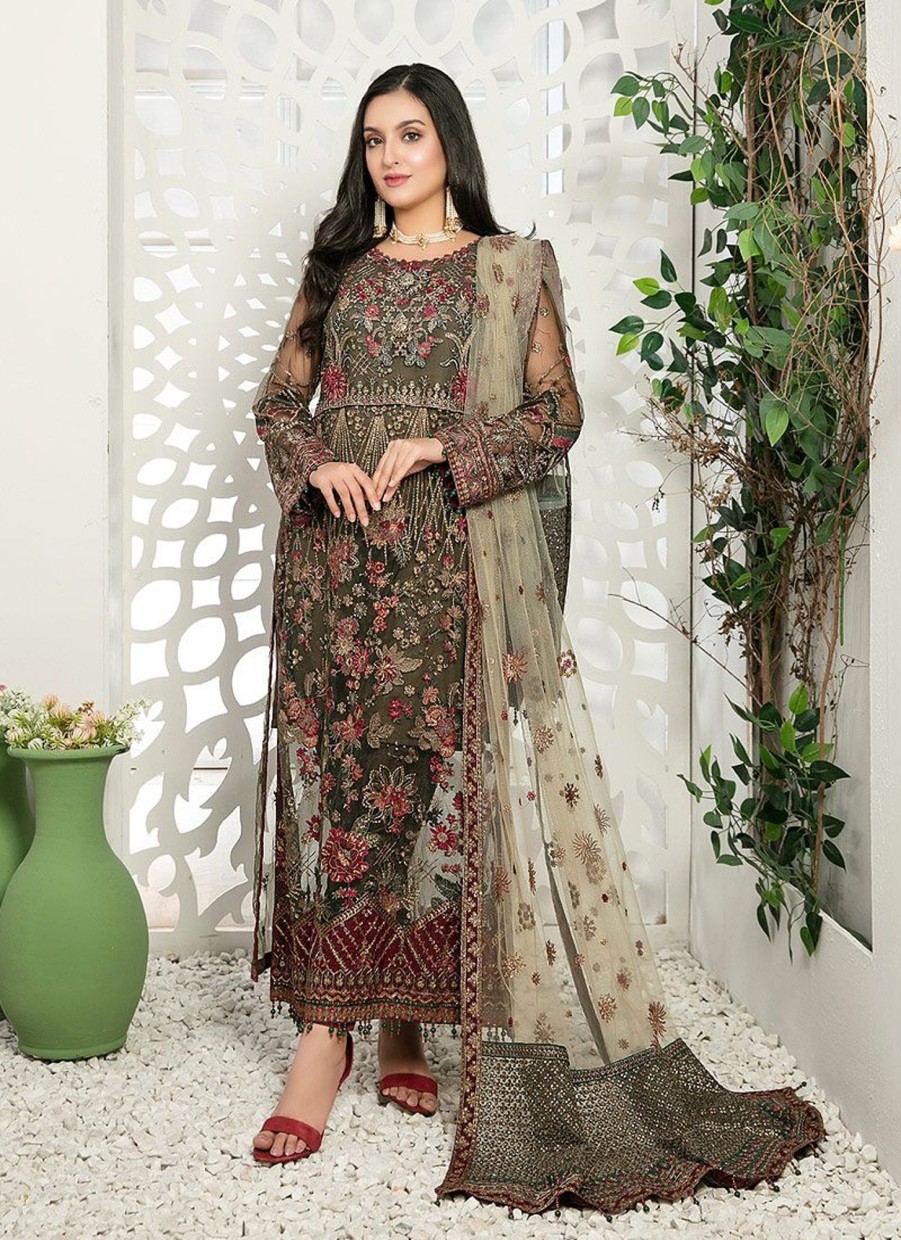 Salwar Kameez Tawakkal | Lydia Embroidered Pakistani Salwar Kameez