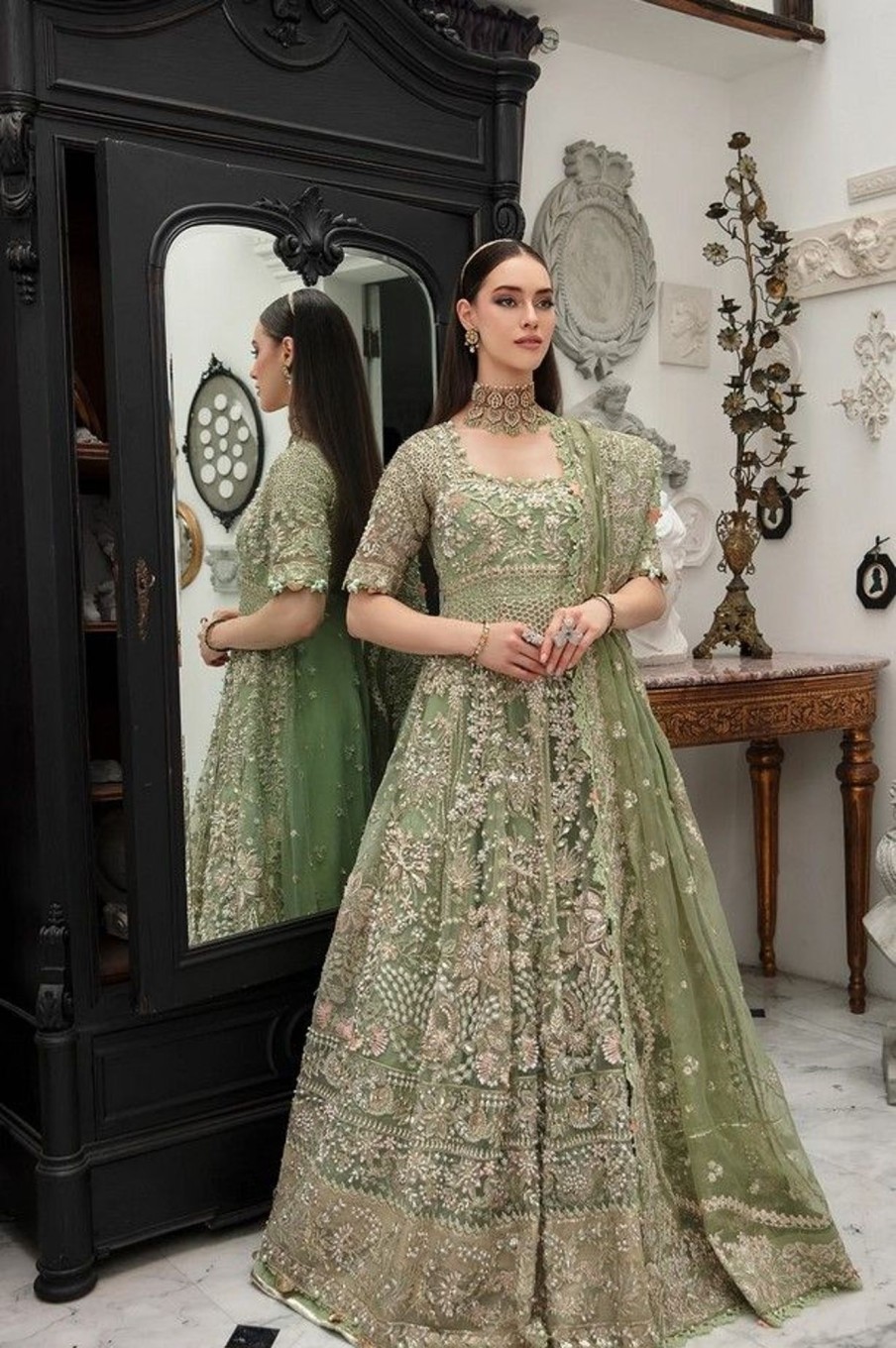 Salwar Kameez AJR Couture | Hazel Embroidered Pakistani Anarkali