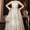 Salwar Kameez Vipul | White And Gold Embroidered Anarkali