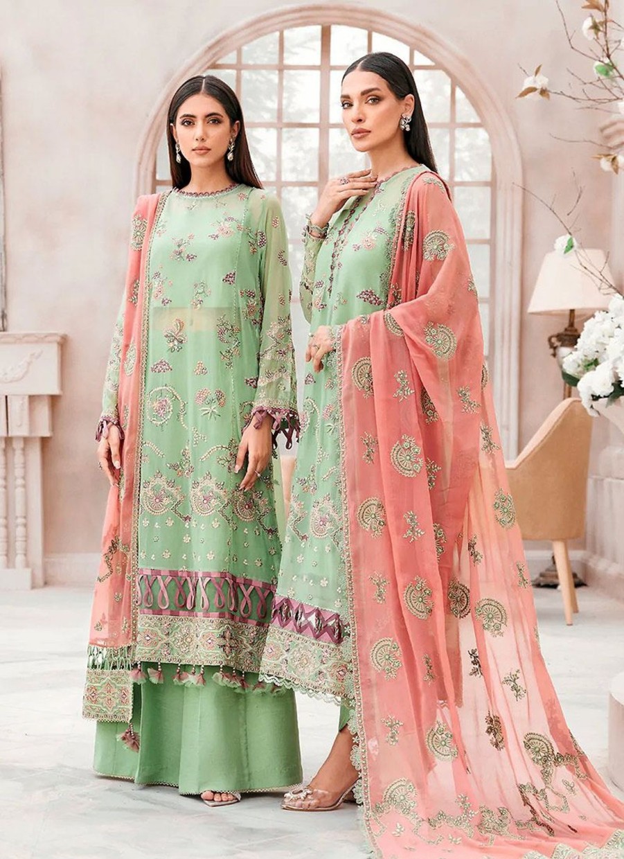 Salwar Kameez Xenia | Cyra Embroidered Pakistani Salwar Kameez/ Palazzo Suit