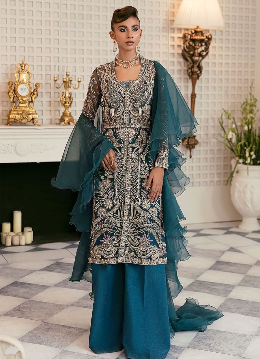 Salwar Kameez Mysie | Saeera Embroidered Pakistani Palazzo Suit