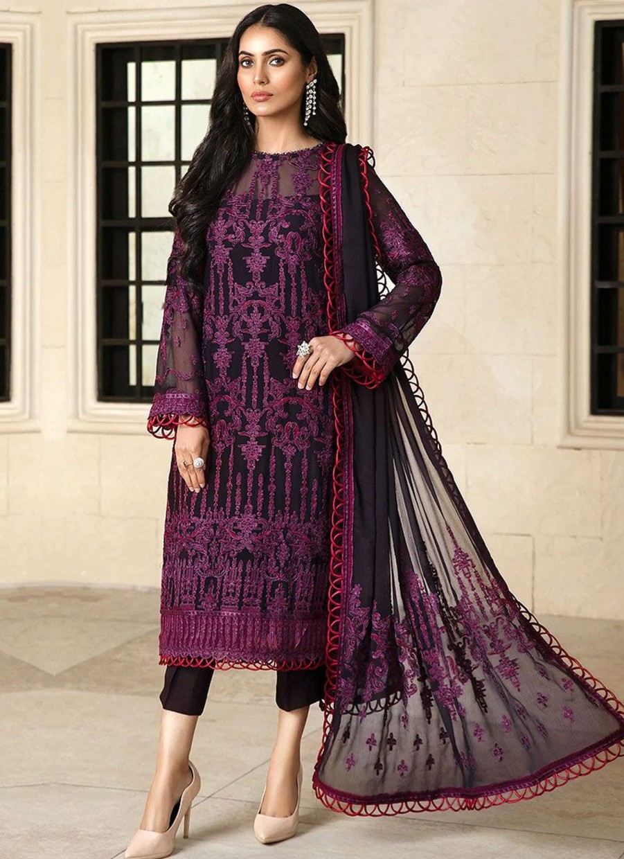 Salwar Kameez Zarif | Periwinkle Embroidered Pakistani Salwar Kameez