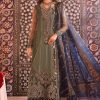 Salwar Kameez Maria.B | Peacock Shades Embroidered Pakistani Palazzo Suit