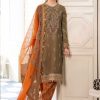 Salwar Kameez Maria.B | Rust Coffee Embroidered Pakistani Salwar Kameez