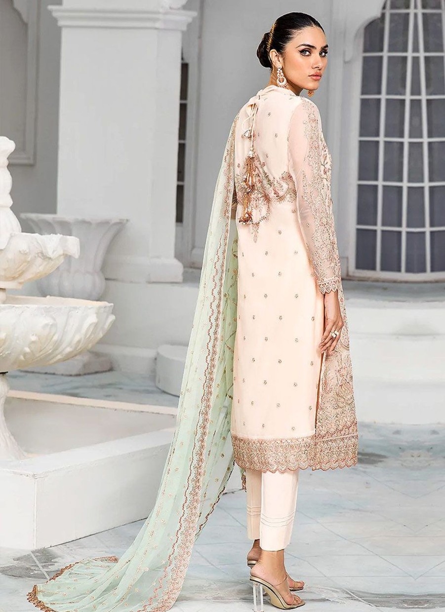 Salwar Kameez Zarif | Coral Embroidered Pakistani Salwar Kameez