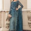 Salwar Kameez Maria.B | Teal Blue Embroidered Pakistani Salwar Kameez