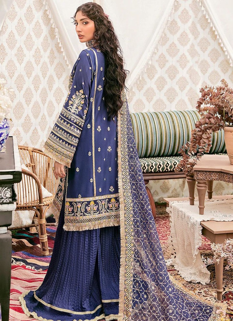 Salwar Kameez Afrozeh | Gul Rukh Embroidered Pakistani Palazzo Suit