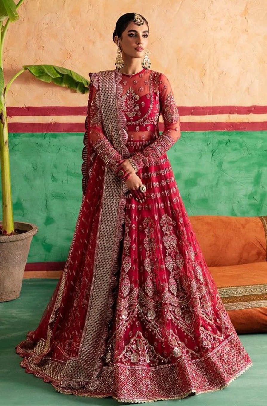 Lehengas Afrozeh | Gulabposh Embroidered Pakistani Lehenga