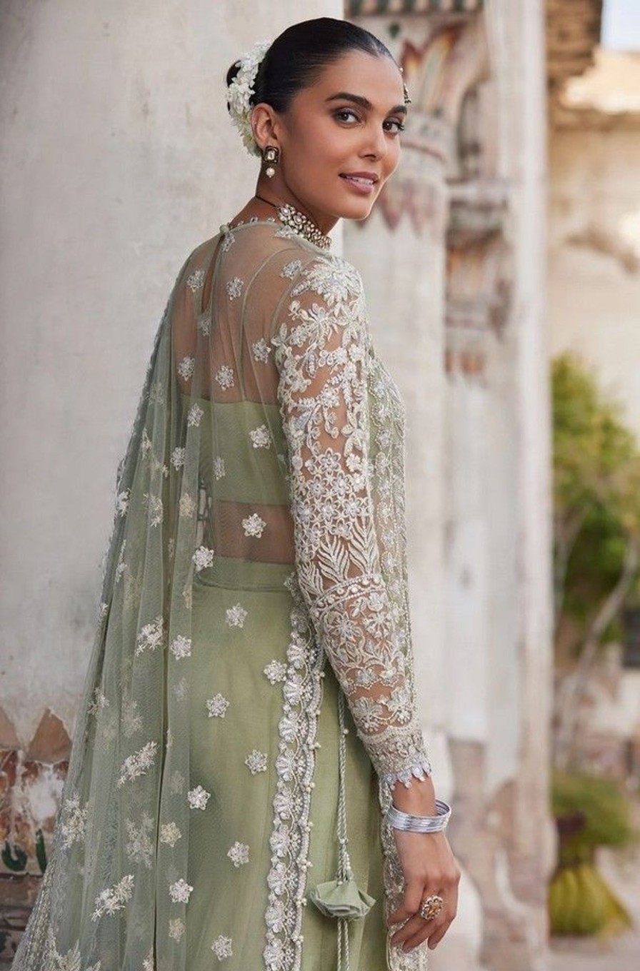 Salwar Kameez Afrozeh | Nijar Embroidered Pakistani Gown