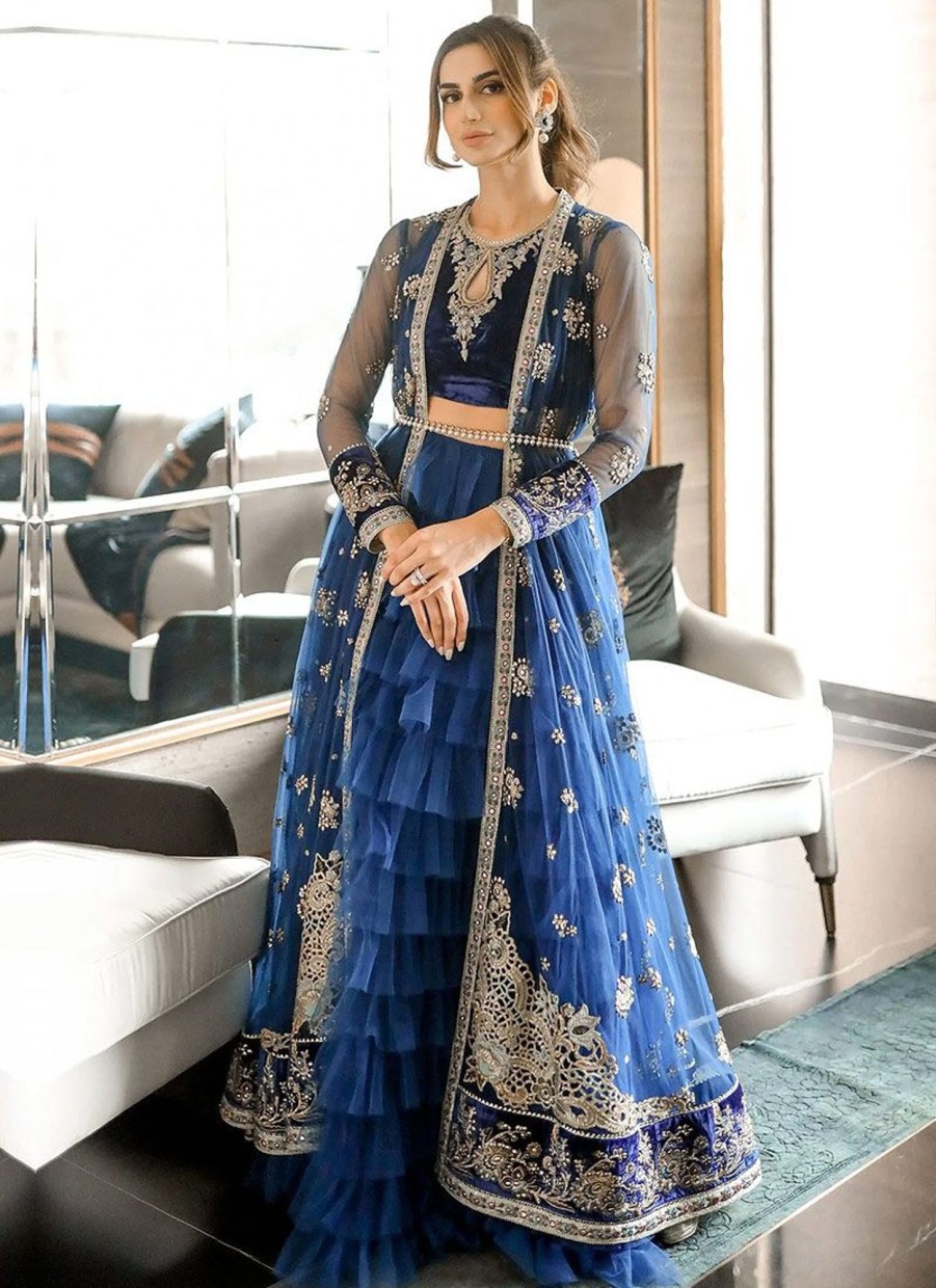 Lehengas Saadia Asad | Kiriana Embroidered Pakistani Lehenga