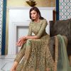 Salwar Kameez Vipul | Green And Gold Embroidered Pant Style Anarkali