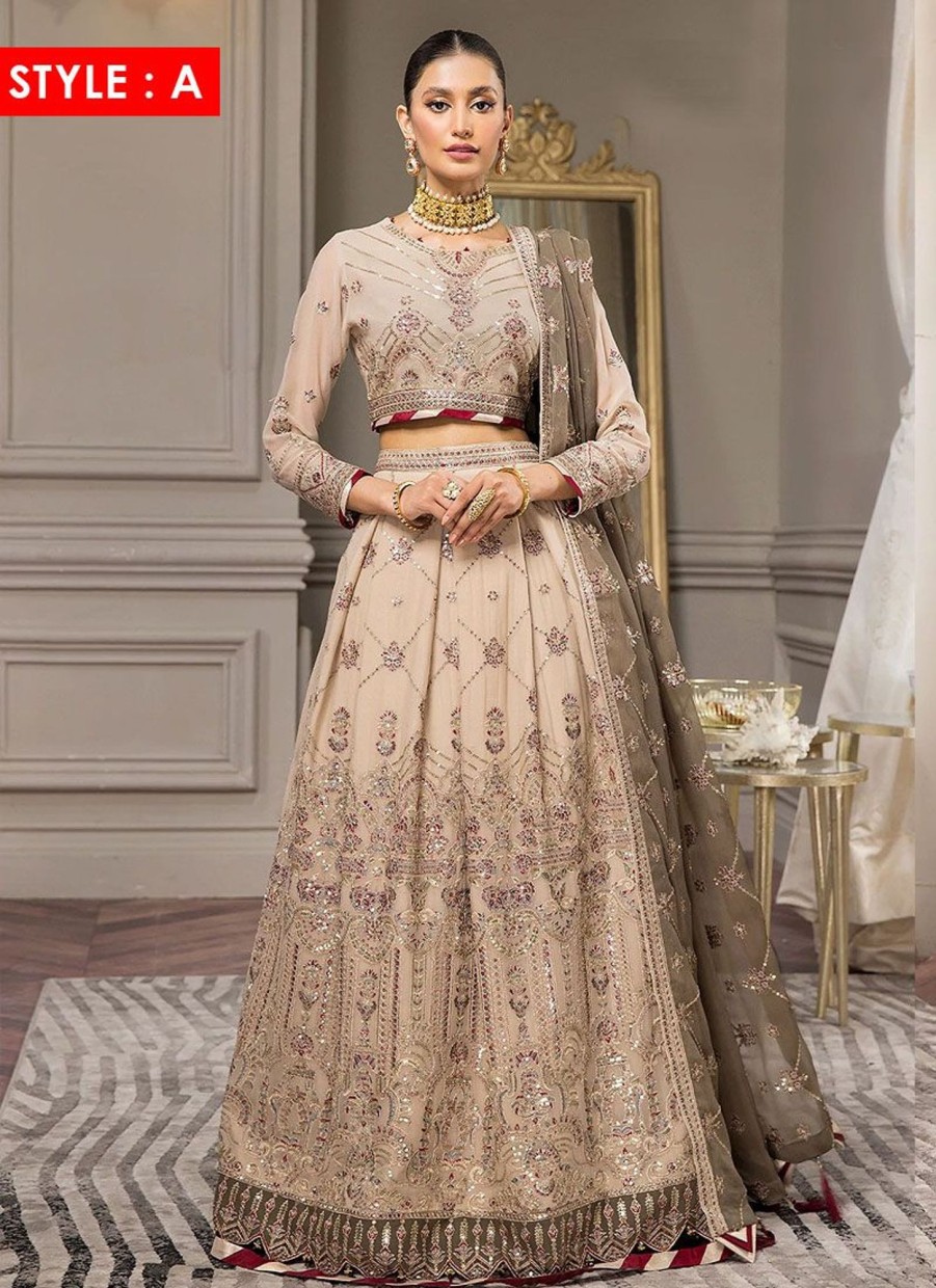 Salwar Kameez Alizeh | Aaina Embroidered Pakistani Anarkali/ Lehenega